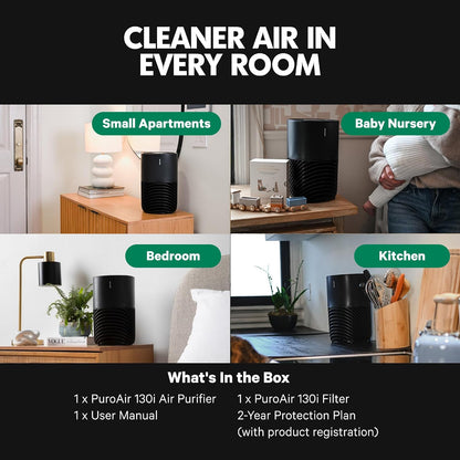 130I Smart HEPA Air Purifiers for Bedroom Home Pets - 750 Ft² (4PK)