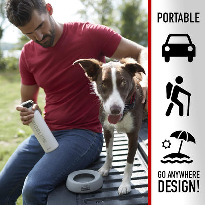 Franklin Sports No-Spill Travel Pet Bowl for Dogs + Cats - 16 Oz.