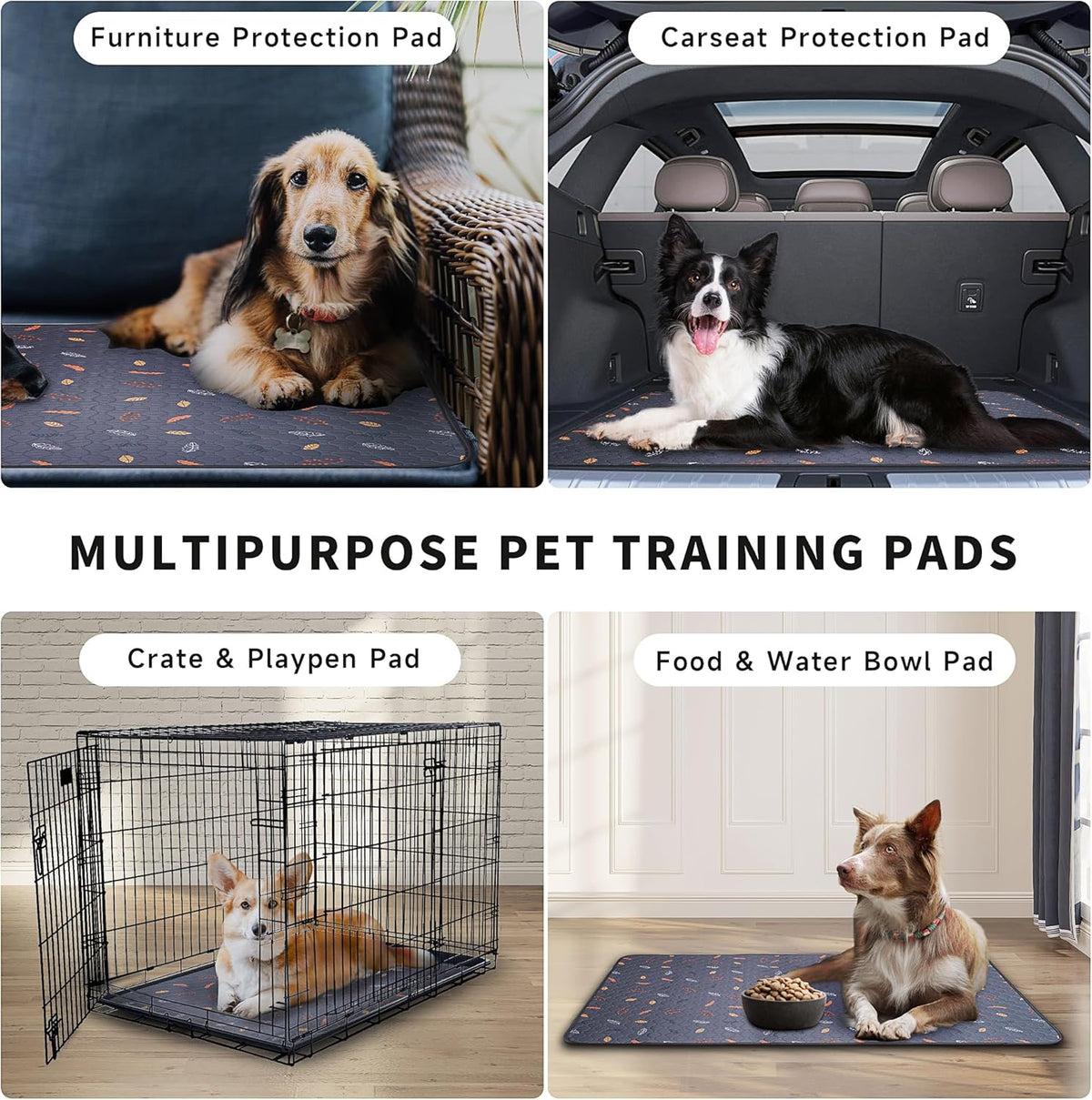 Washable Pee Pads for Dogs, Reusable Puppy Pads for Dog Playpen 2PC