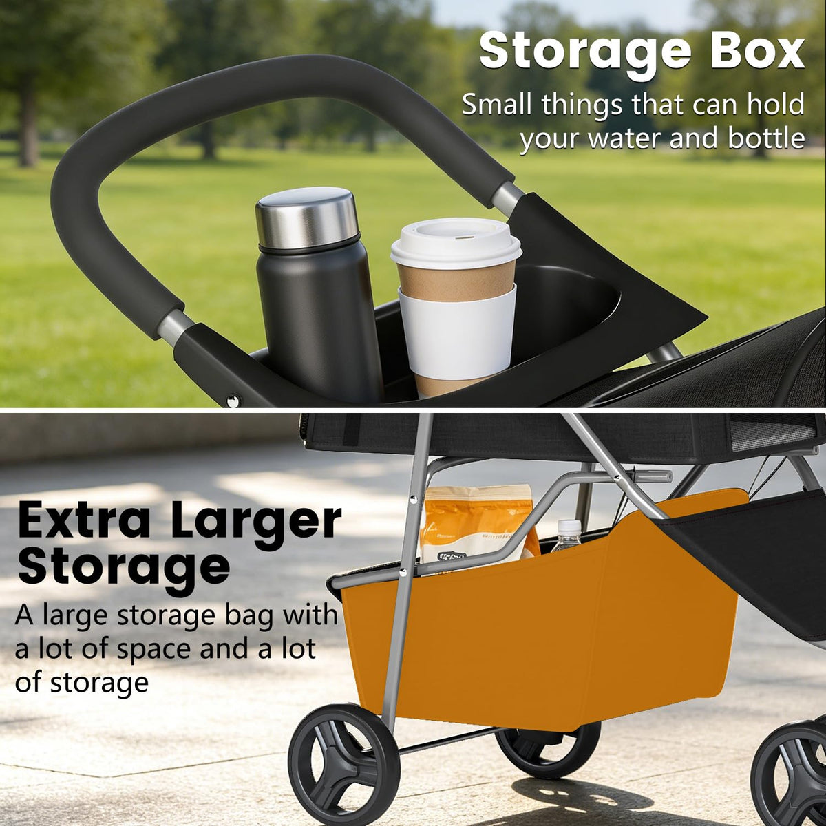 | 3-Wheel Pet Stroller | Dog and Cat Stroller | Breathable Mesh | Lightweight Travel Carrier | Waterproof & Foldable Design | Storage Basket | Black | for Daily Walks & Outdoor Use
