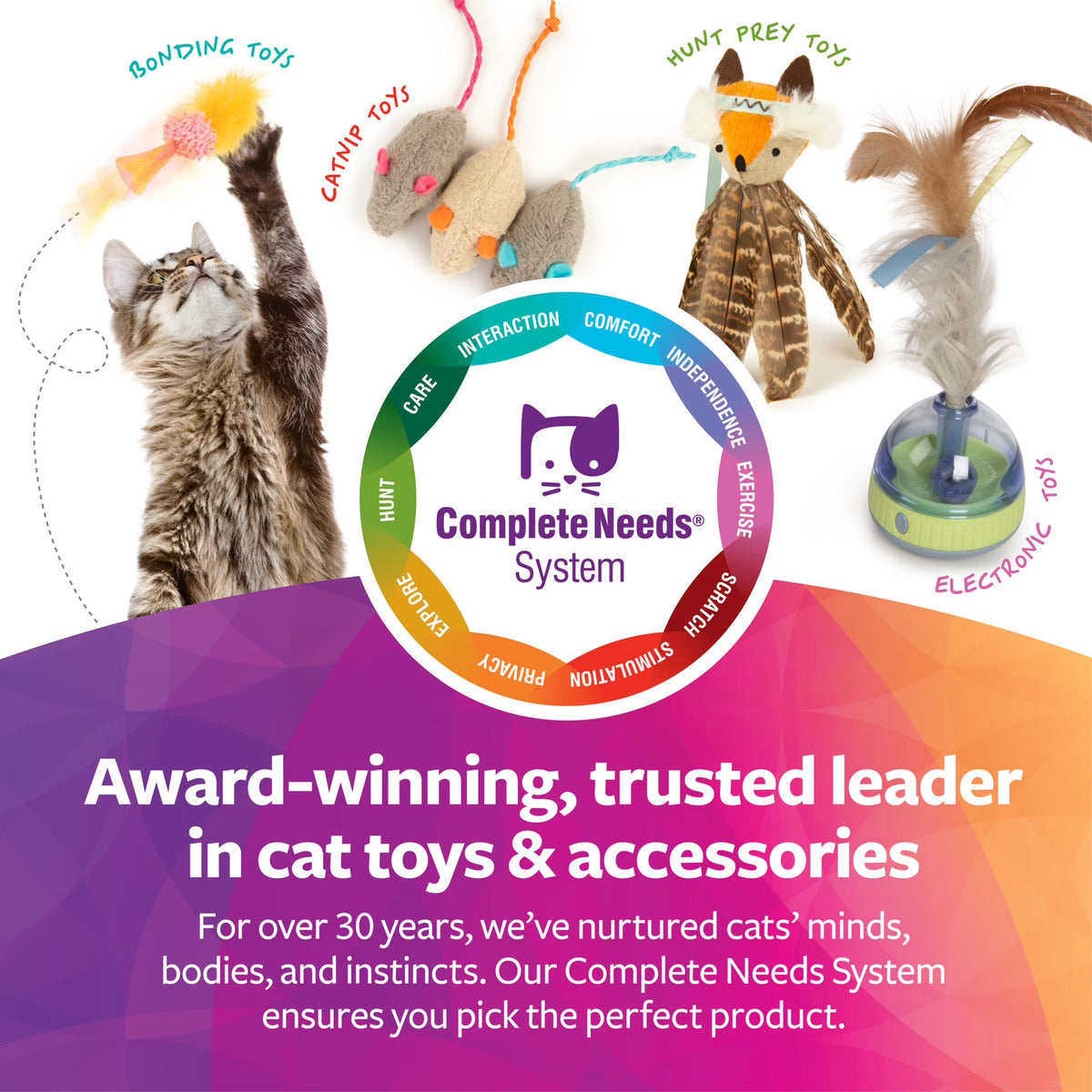 (4 Pack)  Madcap Mania Mouse, Soft Plush Catnip Cat Toy with String Tail, with Pure & Potent Catnip, Refillable & Durable