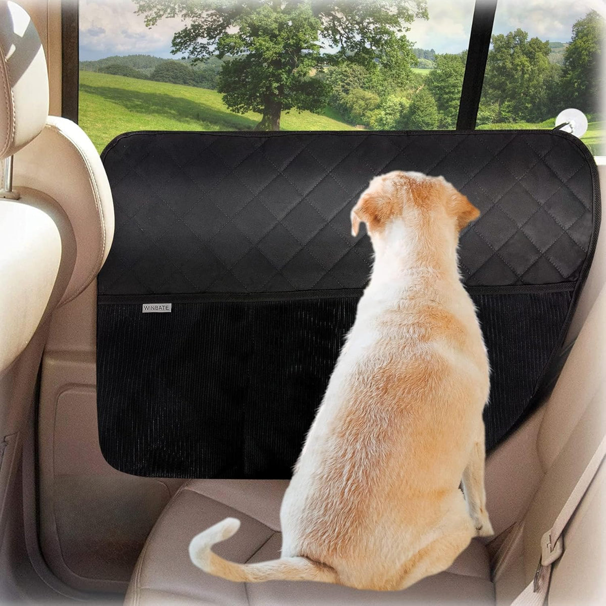 2PCS Car Door Protector for Dogs Pet Car Door Cover-Waterproof Scratchproof Nonslip Durable Car Door Protector, Machine Washable Pet Vehicle Door Guard (2 Packs Universal Fit)