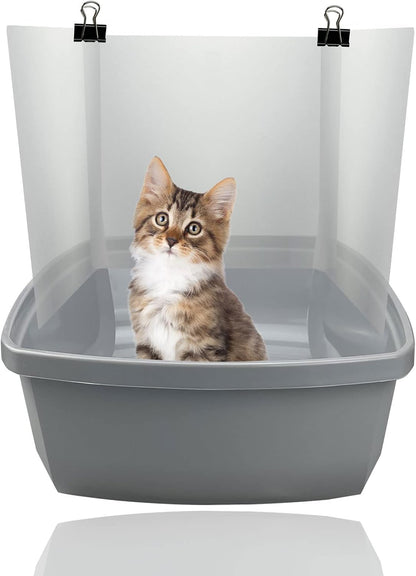3 Pcs Cat Litter Box Pee Shields, Splash Guard for Open Top Litter Pan