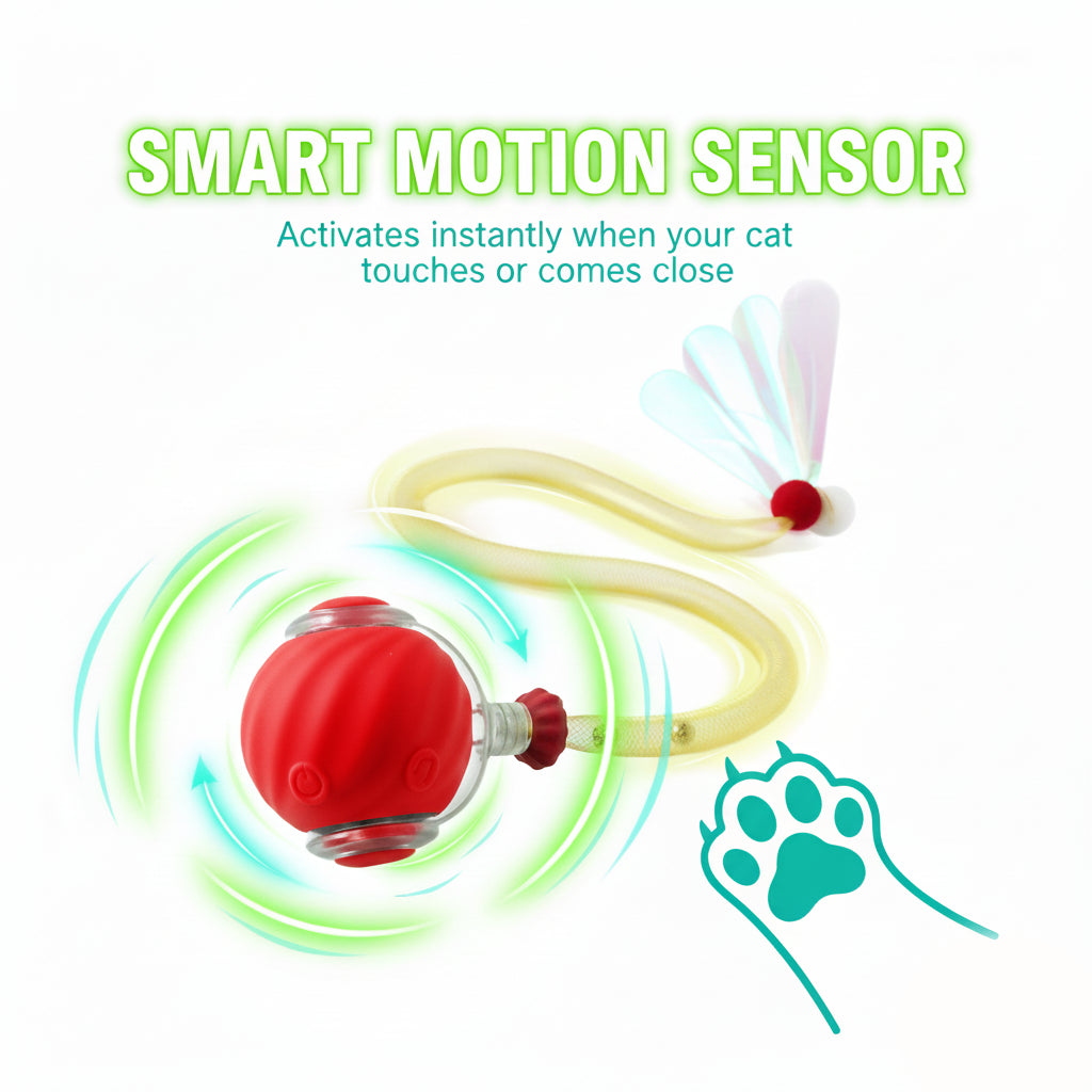 Automatic Rolling Ball for Cats – Rechargeable Smart Interactive Toy, Durable