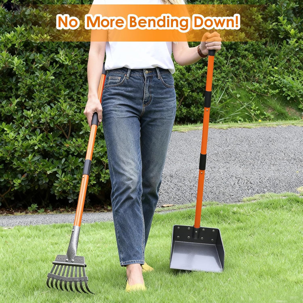Pooper Scooper, Long Handle Dog Poop Scooper for Medium Small Dogs