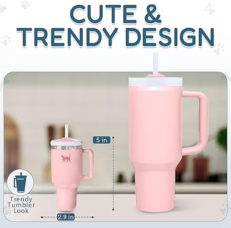 Kitty Cup Tumbler Catnip Crinkle Cat Toy (Pink Peach Dust)