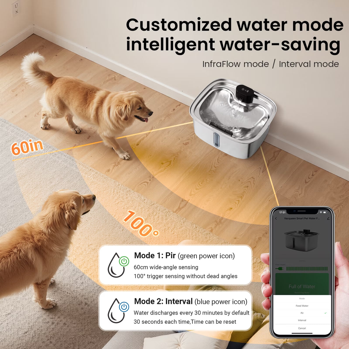 10 L Stainless Steel Dog & Cat Water Fountain with Filtration System & Silent Pump