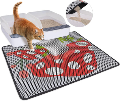 Cat Litter Mat, Double Layer 30"X24" Cat Litter Trapping Mat