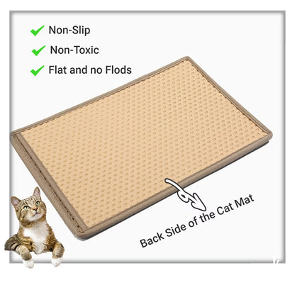 Double Layer anti Tracking Waterproof Cat Litter Trapping Mat Yellow