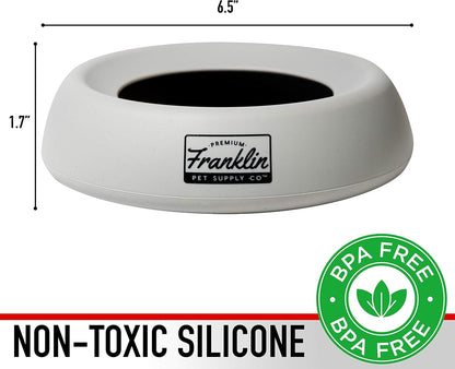 Franklin Sports No-Spill Travel Pet Bowl for Dogs + Cats - 16 Oz.