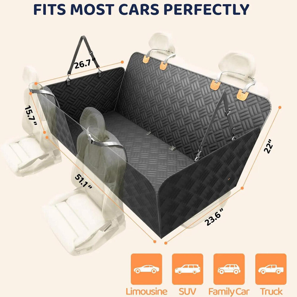 Dog Car Seat Cover Back Hard Bottom Extender for Dogs Supports 400LBS Pet USA