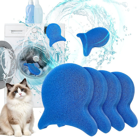 Pet Hair Remover for Laundry, Reusable Dog & Cat Hair Remover Tool, Effectively Removes Pet Hair, Lint and Dander from Bedding and Clothing, Suitable for Washing Machines, Dryers 4PCS