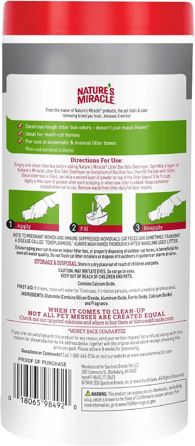 Cat Litter Box Odor Deodorizer Powder, 20 Oz