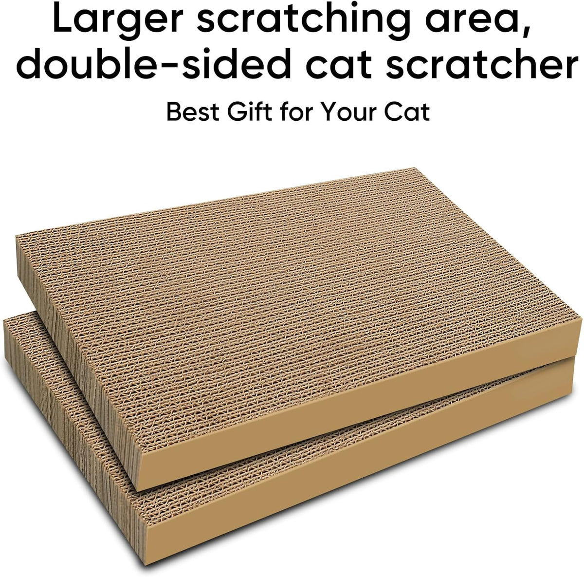Cat Scratcher 8-Pack Refills, Large Cardboard Pads for Indoor Cats