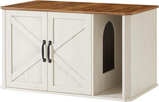 Litter Box Enclosure, Modern Cat Litter Box Furniture Hidden