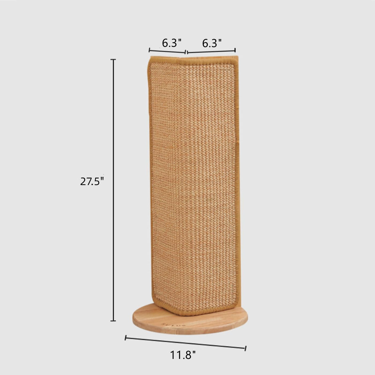 27.5-Inch Tall Sisal Cat Scratching Post, Corner Couch Protector, Wall Corner Mounted (2Pcs)