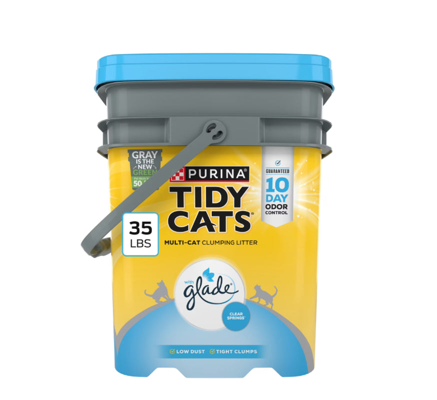 Purina Clumping Cat Litter, Glade Clear Springs Deodorizing, Low Dust, 35 Lb. P