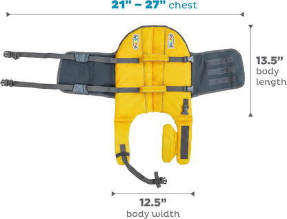 Granby Splash Dog Life Jacket, Life Vest, Yellow, Medium