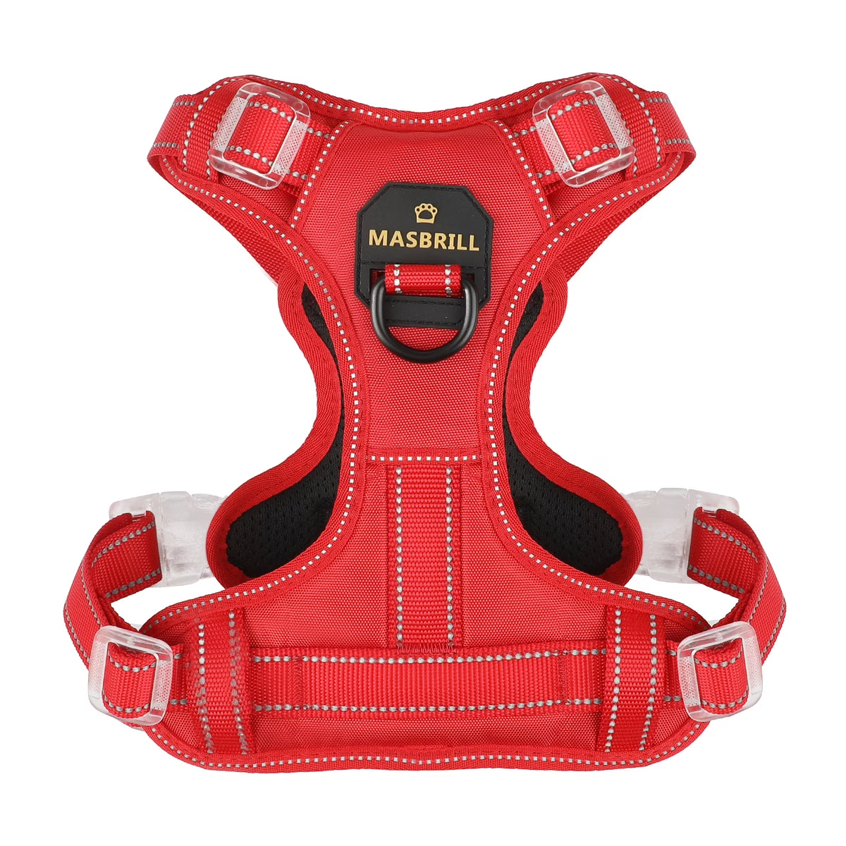 Reflective Dog Harness No Pull Dog Vest Harness with Handle,No Choke Adjustable Soft Padded Pet Vest for Small Dogs,Red Dog Galters
