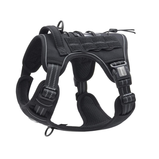 Dog Harness for Large Dogs No Pull, Adjustable Dog Vest Harness, Large Dog Harness with Durable Handle, Reflective Soft Padded Dog Vest Harness for Running Walking, Black