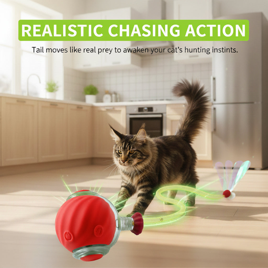 Automatic Rolling Ball for Cats – Rechargeable Smart Interactive Toy, Durable