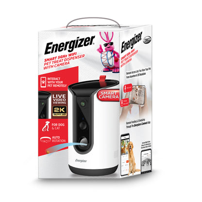 Smart Pet Treater, Interactive Pet Treat Dispenser W/ 2K Video Camera & 2-Way Audio, White