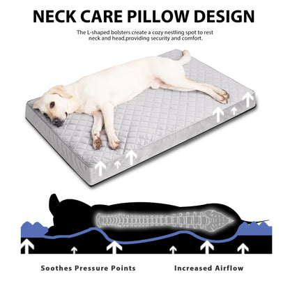 47" Waterproof Orthopedic Dog Bed for Xxlarge Dogs Orthopedic Dog Crate Bed with Removable Washable Cover