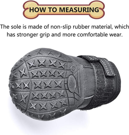 Dog Shoes for Hot Pavement, Dog Snow Booties for Medium to Large Dogs