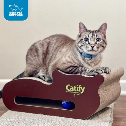 Catify Corrugated Cardboard Cat Scratcher - Cat Shape