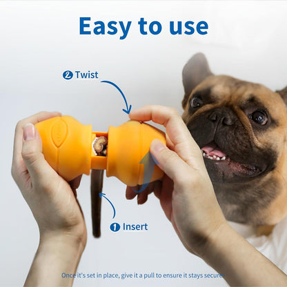 Chewise Bully Stick Holder for Dogs, Metal Teeth Dog Chew Holder