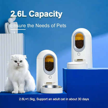 HEYBO Automatic Cat Feeder Timed Cat Food Dispenser Wifi with APP Control for Remote