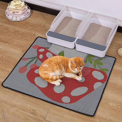 Cat Litter Mat, Double Layer 30"X24" Cat Litter Trapping Mat