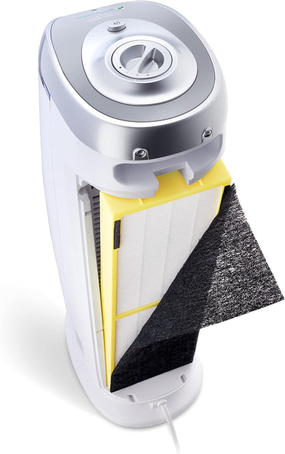 HEPA Air Purifier - Large Room Air Purifier for Bedroom, Office, Dorm, and Home - Filters Pet Dander, Dust, Pollen, Smoke, Scents - AC4825W2PK - 22" Tower - White - 2-Pack