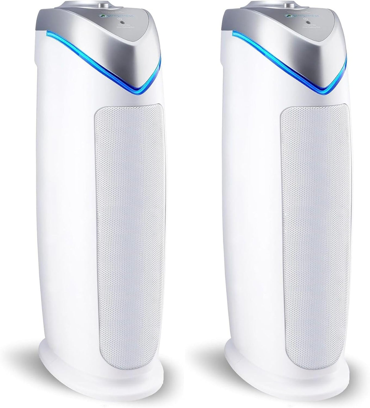 HEPA Air Purifier - Large Room Air Purifier for Bedroom, Office, Dorm, and Home - Filters Pet Dander, Dust, Pollen, Smoke, Scents - AC4825W2PK - 22" Tower - White - 2-Pack