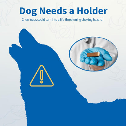 Chewise Bully Stick Holder for Dogs, Metal Teeth Dog Chew Holder