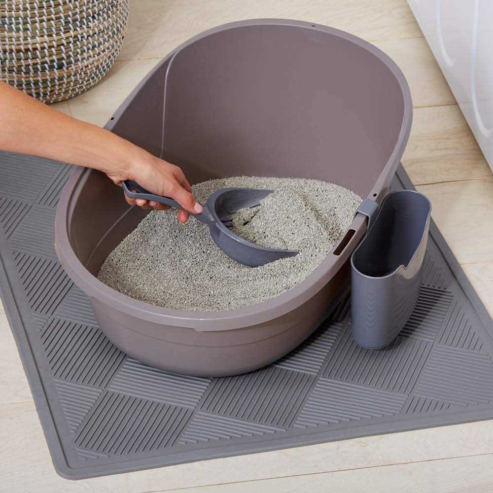 Durable Cat Litter Scoop with Holder, Hangs on Litter Box, Efficient Scooper