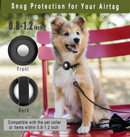 For Airtag Holder for Dog Collar,  Silicone Air Tag Case Cover