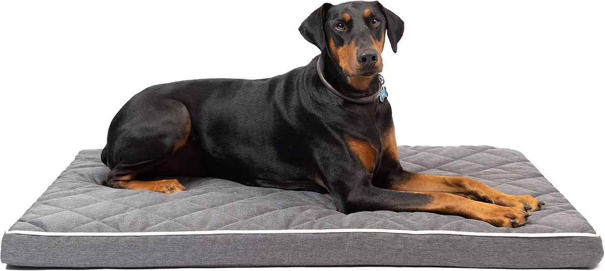 Quilted 3” Memory Foam Dog Mat, Dog Bed & Crate Mat (Soft & Versatile Washable Dog Bed Cover, Perfect Dog Crate Mat & Calming Dog Bed) Nonslip XXL Dog Bed Measures 30" X 48" X 3”