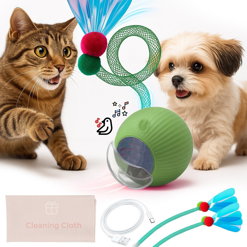 Automatic Rolling Ball for Cats – Rechargeable Smart Interactive Toy, Durable