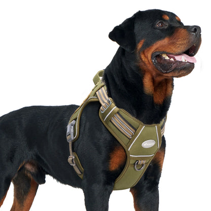 Dog Harness for Large Dogs, No Pull Dog Harness with Easy Control Handle, Adjustable Easy on Pet Vest Harness for Running Walking, Reflective Service Harness Vest