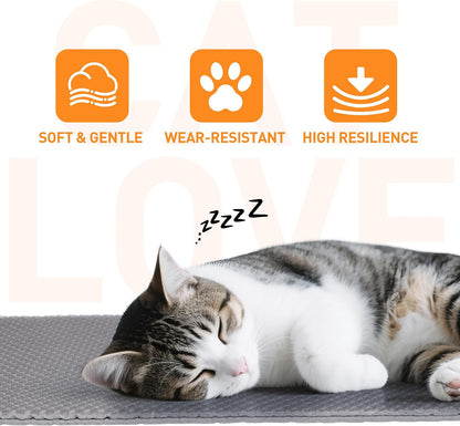Cat Litter Mat 47"X33" Urine-Proof XL Litter Mat for Litter Box Mat