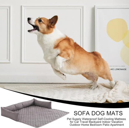 Washable Dog Couch Bed,Large Dog Bed Furniture Protector for Couch,Cooling Elevated Dog Bed Mat Pillow