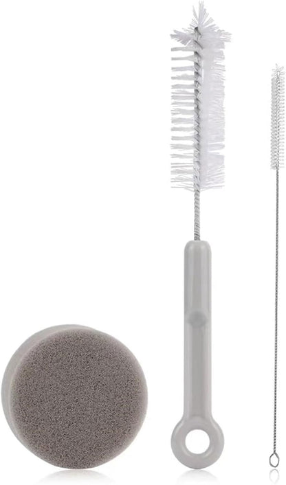 3Pcs Cleaning Brush Set Pet Cats Drinking Fountains Water Submersible Pump Pipe Tube Bottle Cleaner Tool for Dogs Cats, 210X25Mm/8.27X0.98In, Silver