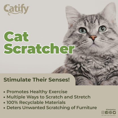 Catify Corrugated Cardboard Cat Scratcher - Cat Shape