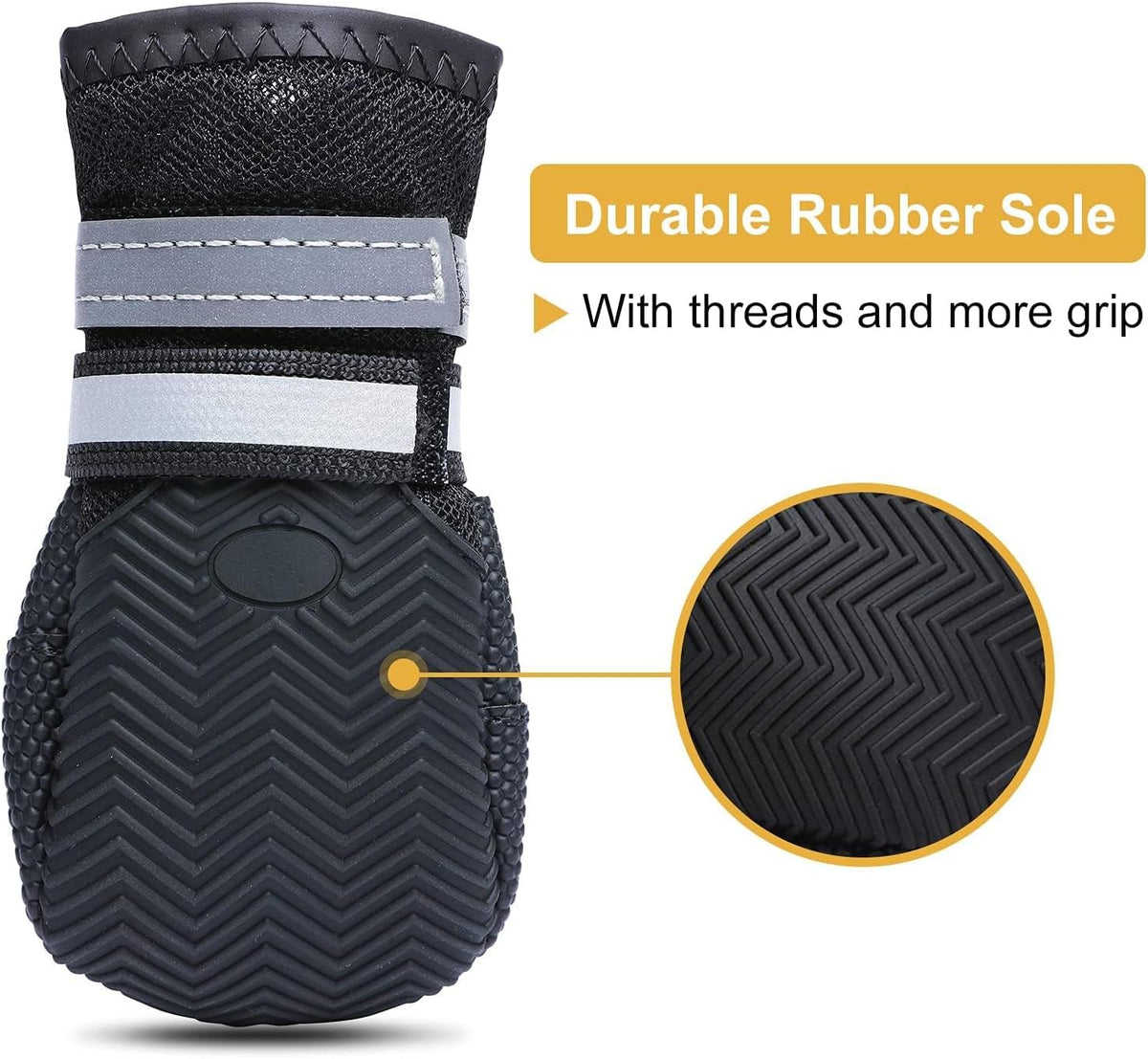 Breathable Dog Boots for Medium Large Dogs,Non-Slip Dog Shoes for Summer Hot Pavement,Lightweight Paw Protector Dog Booties for Outdoor & Indoor Hardwood Floors