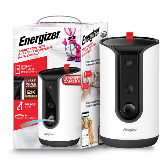 Smart Pet Treater, Interactive Pet Treat Dispenser W/ 2K Video Camera & 2-Way Audio, White