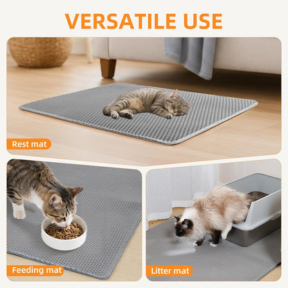 Cat Litter Mat 47"X33" Urine-Proof XL Litter Mat for Litter Box Mat