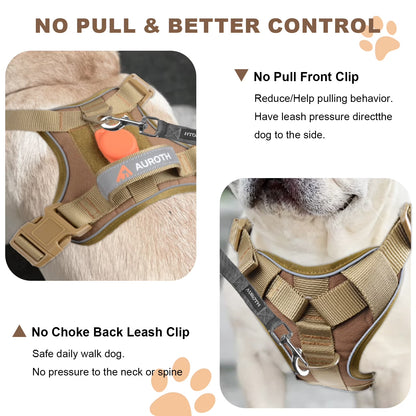 Dog Harness for Large Dogs, No Pull Dog Harness with Handle, Reflective Pet Vest Harness, Adjusatble XL Dog Harness