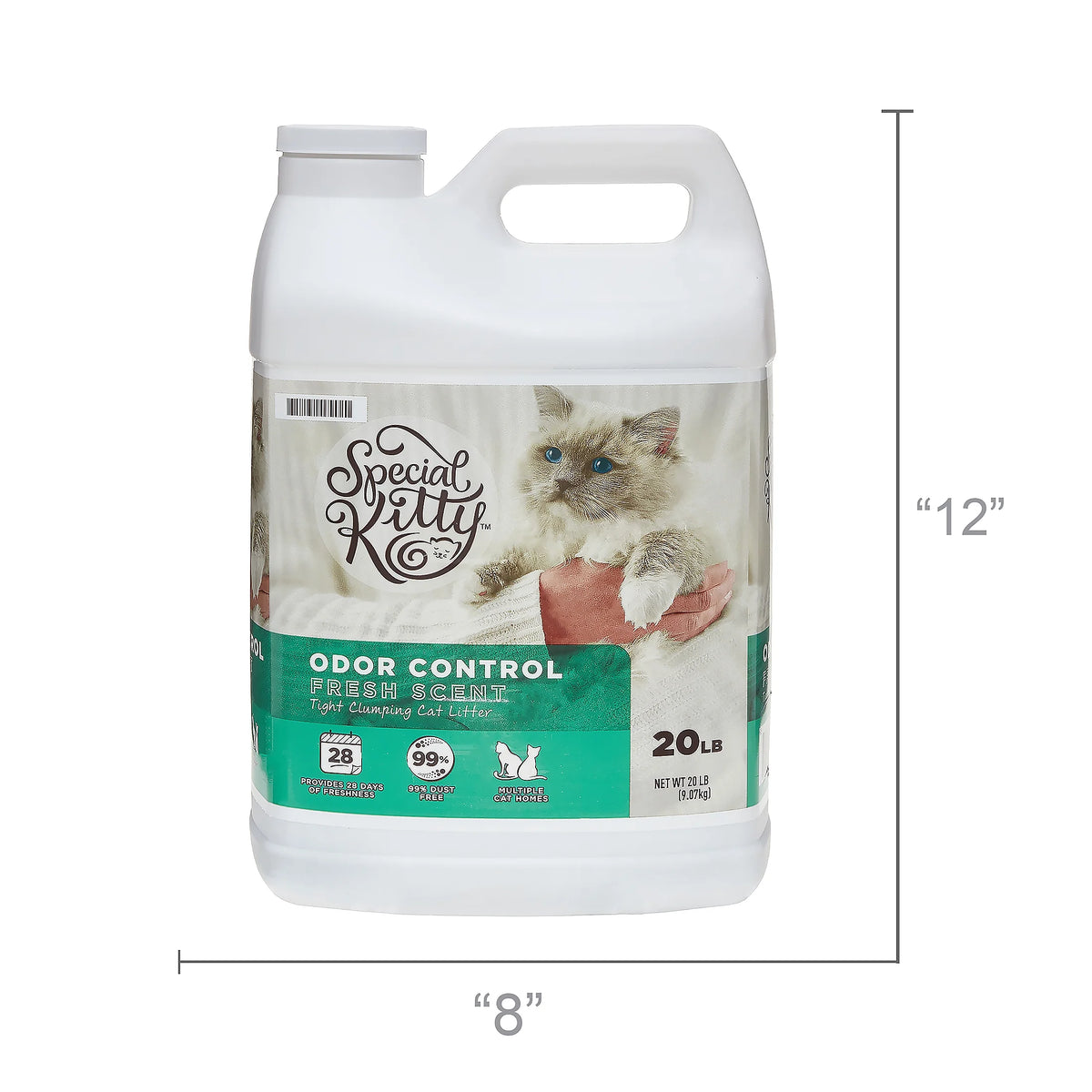 (2 Pack)  Tight Clumping Clay Cat Litter, Fresh Scent, 20 Lb Jug, 1 Count
