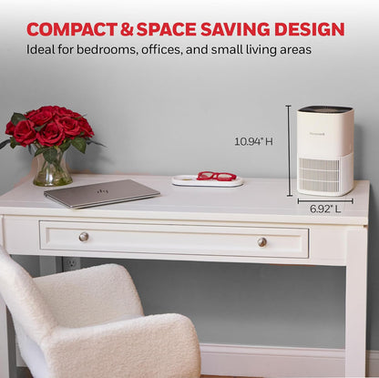 Allergen plus Compact HEPA Small Room Air Purifiers, White
